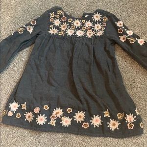 Zara embroidered dress